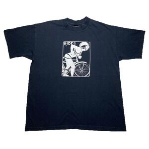 Spitfire Bicycle Ride Men's Large T-Shirt Black USA Bike